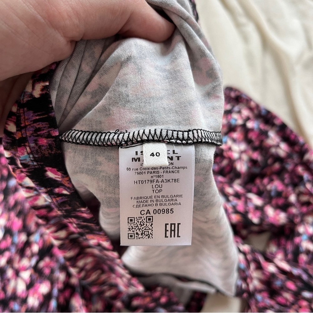 Isabel Marant Étoile Women's Floral Lou High-Neck Blouse Size 40 Multicolor NWOT - Picture 8 of 8